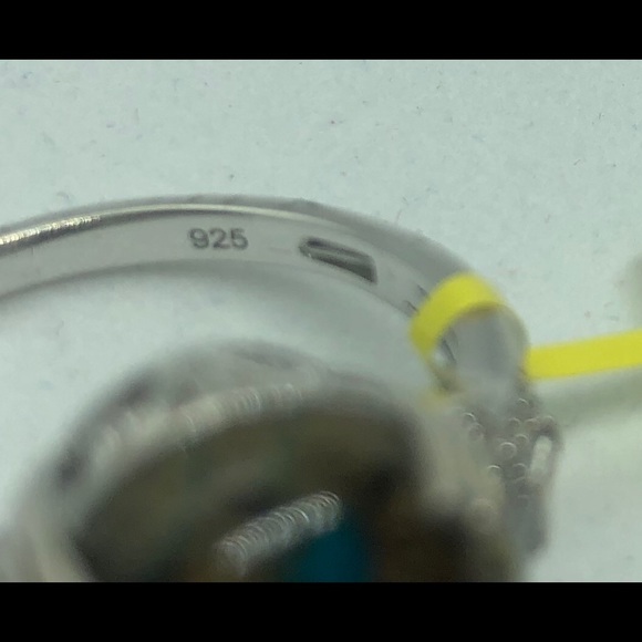 Chrysocolla & Zircon Ring - Picture 3 of 3